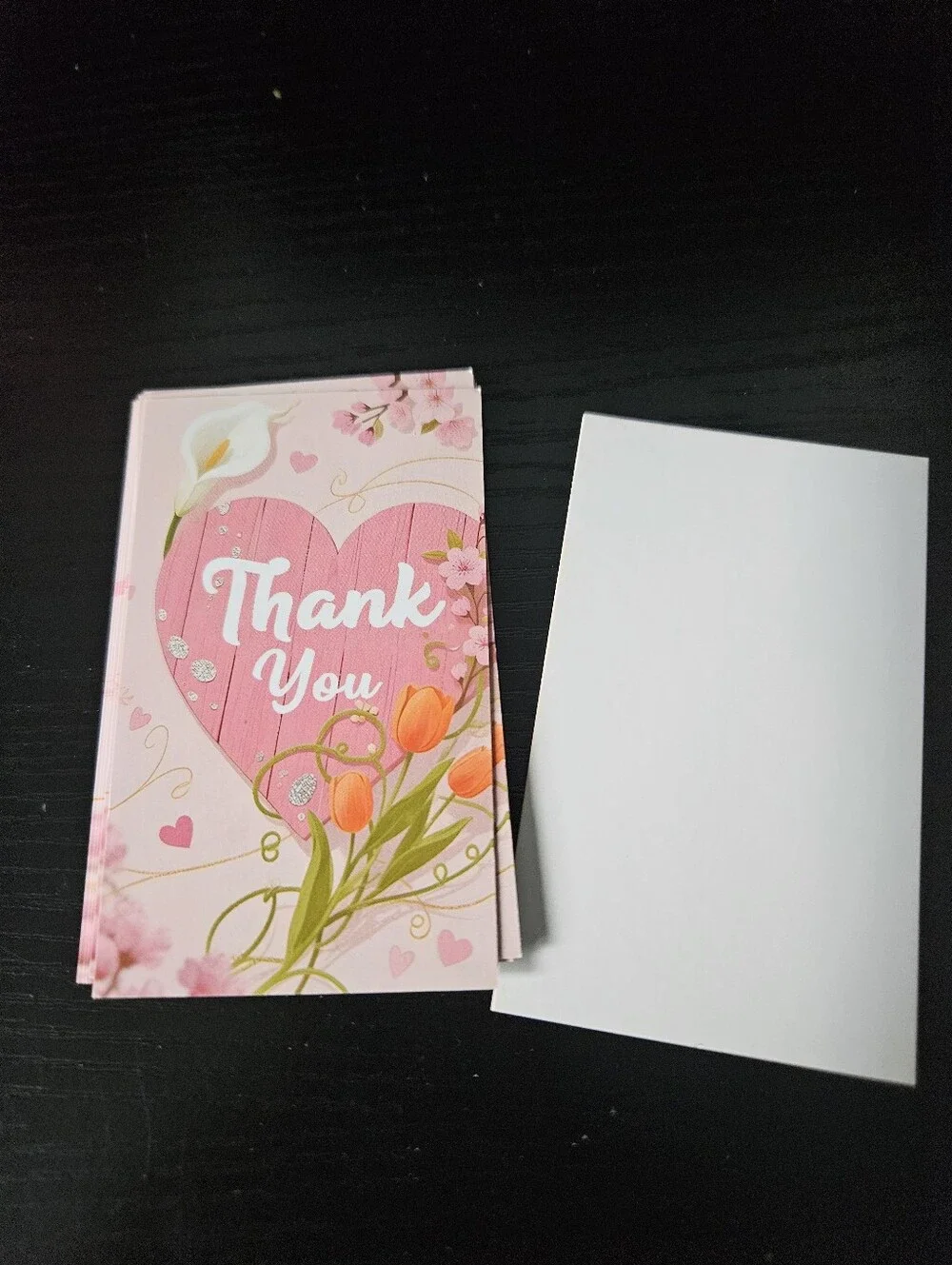 Tulip Heart Thank You Cards